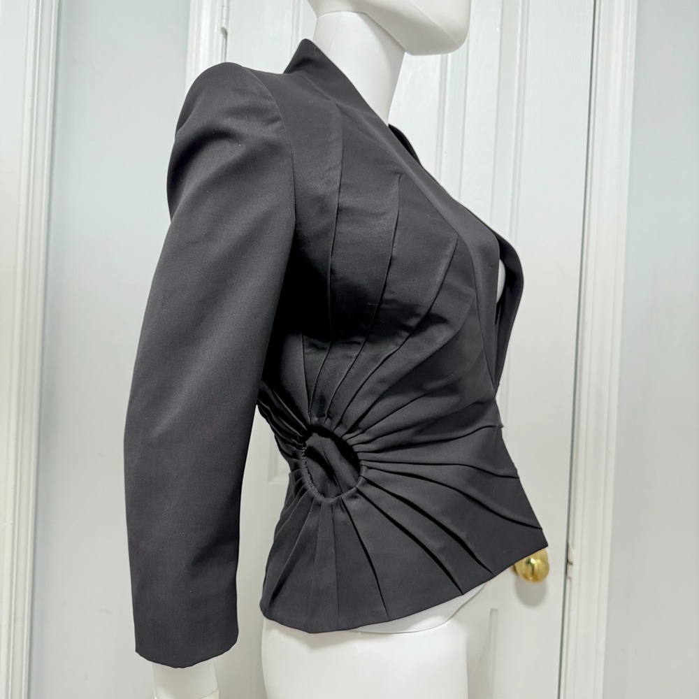 Alexander McQueen Fall/Winter 2003 Scanners Runway Sunburst Pleat Wool Jacket